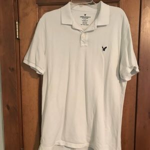 American Eagle White Classic Polo - Men’s